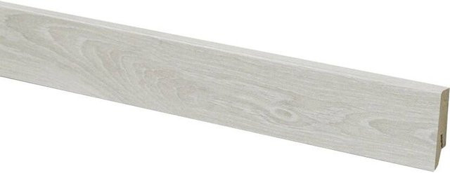 Moderne Sockelleiste aus MDF in Weiß mit Click-System, B/H/T: 240 x 0,58 x 0,18 cm - Bild 1