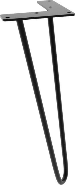 HEVVA Möbelbein NEAPEL aus Metall in Schwarz matt, Höhe: 35 cm - Bild 1