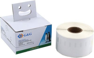 G&G Etiketten kompatibel zu Dymo 11356/s0722560, Thermopapier, selbstklebend und ablösbar, Weiß, B: 41 mm, H: 89 mm, 300 Stück - Bild 1