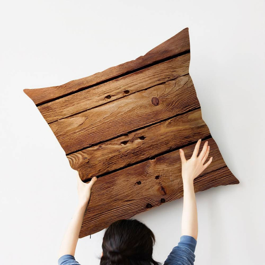 Dekorative Kissenbezüge im Bauernhaus-Stil aus Peach-Skin-Material, 1 Stück, B/H: 18 x 18 cm - Bild 3