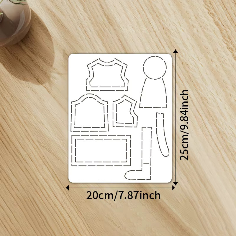 YOMDID Mädchen im Mantel Ornament Puppe Vorlage, 1-teiliges Set - Bild 4