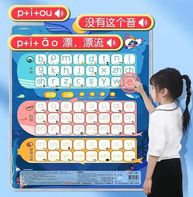 Binchi Outdoor Product Chinesisches Pinyin-Alphabet Wandaufkleber, Lernhelfer - Bild 1