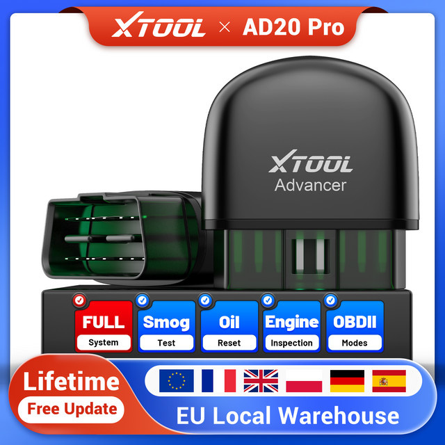 XTOOL Advancer AD20 Pro Bluetooth OBD2-Scanner Diagnosegerät in Schwarz mit System-Scan, Motorprüfung und Öl-Reset - Bild 1