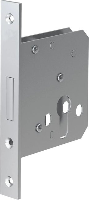 BASI Einsteck-Riegelschloss ES 964 mit PZ-Lochung und 20 mm Stulp in Nickel-Silber - Bild 1