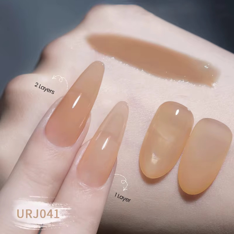 UR SUGAR Jelly Ice Nude Gel Nagellack, 15 ml, Transparent, Glänzend - Bild 2
