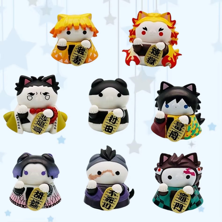 Bandai Demon Slayer, Nezuko, Tanjirou, Zenitsu, Inosuke, 8-teiliges Set, Mini-Figuren - Bild 3