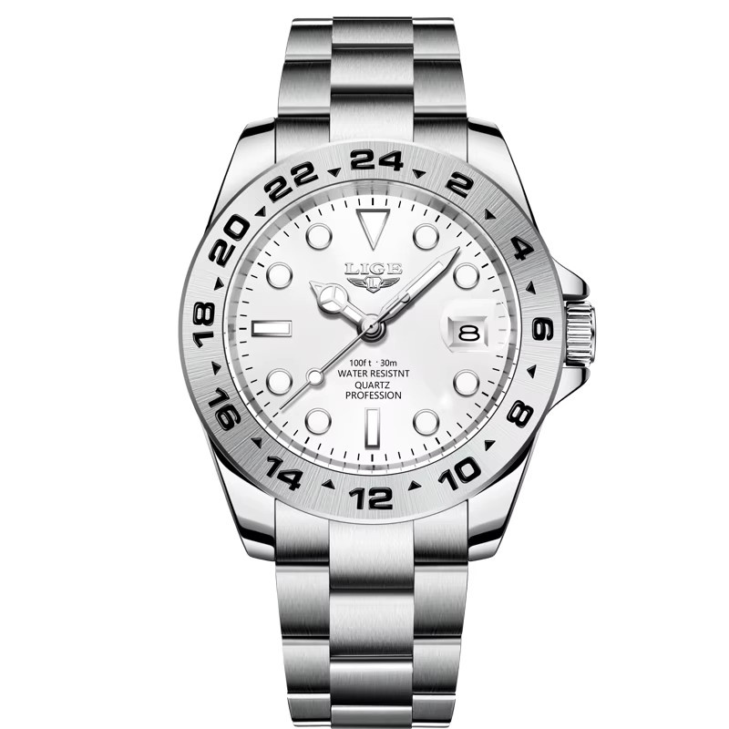 LIGE Chronograph, Quarz, Edelstahl, Herren - Bild 6