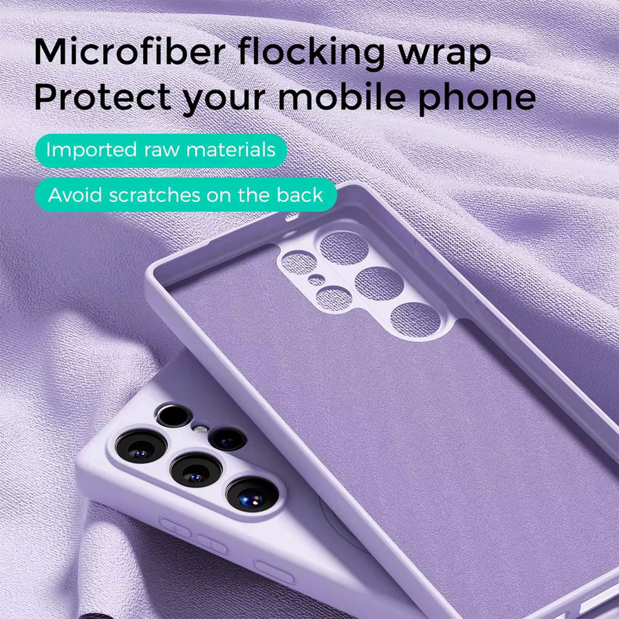 MagSafe Magnetische Flüssigsilikonhülle für Samsung Galaxy S25 S26 Edge S24 Plus Ultra FE in Schwarz mit Rundumschutz und weicher TPU-Abdeckung - Bild 2
