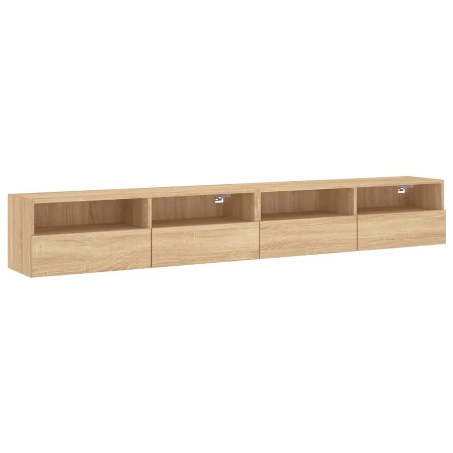 vidaXL TV-Wandschränke Set aus 2 Stück in Sonoma-Eiche, B/T/H: 100 x 30 x 30 cm - Bild 2