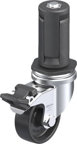 Blickle Lenkrolle LRA-POA 50G-FI-ER04 mit Feststeller in Schwarz, Rad-Durchmesser: 50 mm, Tragfähigkeit: 75 kg - Bild 1