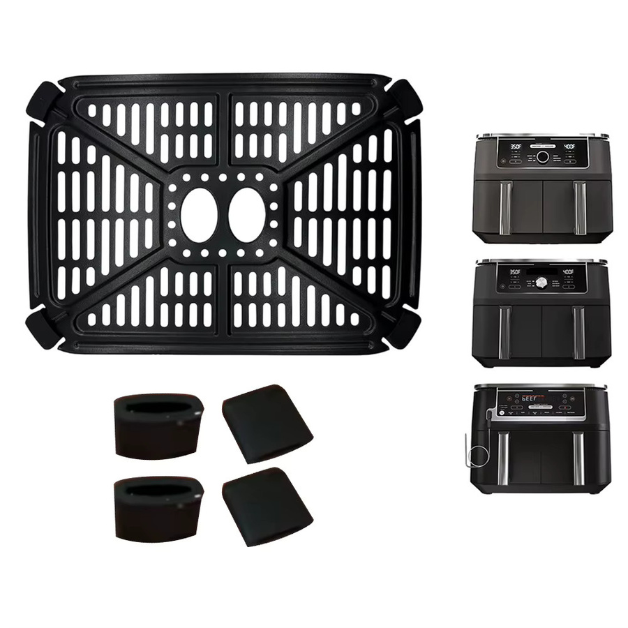LEENKEA Ersatz-Grillpfanne in Schwarz für Foodi DZ401 DZ550 10QT DualZone Heißluftfritteusen - Bild 3