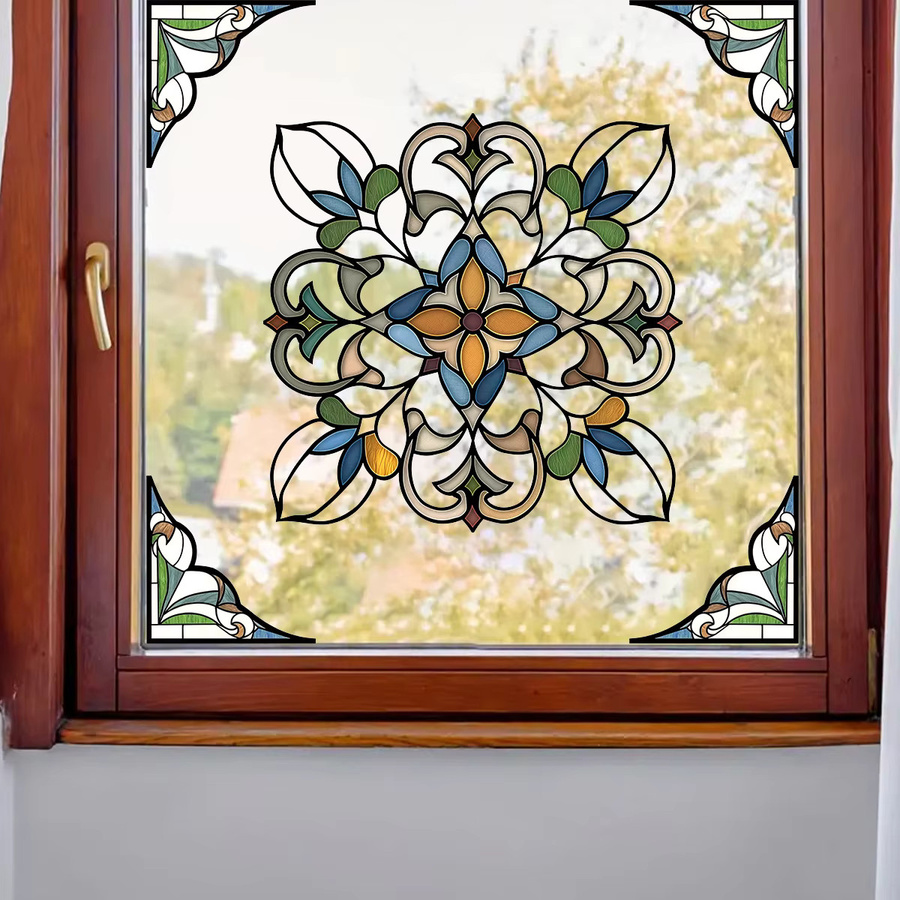 BRUP Fensteraufkleber aus PVC im marokkanischen Stil mit geometrischem Design für deine Wohnzimmer-Dekoration - Bild 2