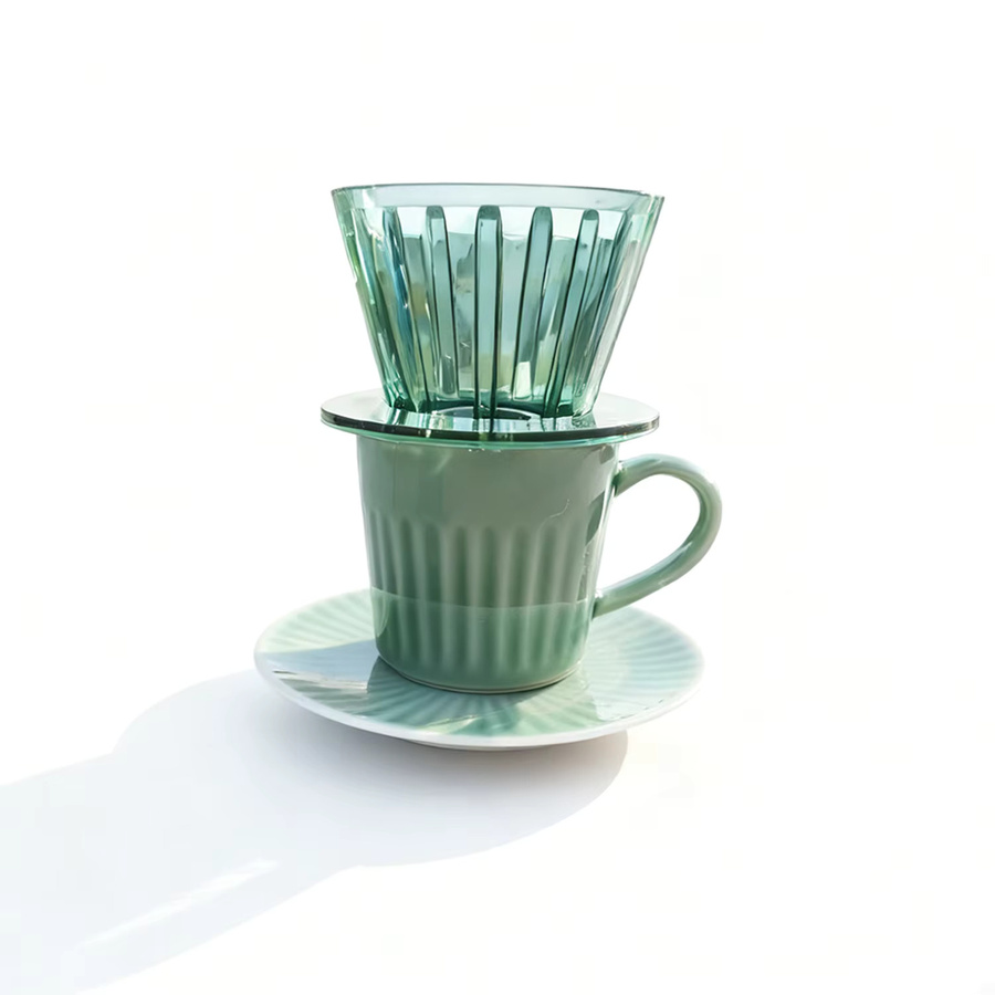 YRP Wiederverwendbarer Korbfilter B75 aus Glas in Blau für 1-2 Tassen - Bild 4
