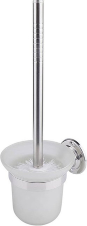 mfySpace Toilettenbürste mit Halter aus Edelstahl zur Wandmontage in Weiß, B/T/H: 11,5 x 35,0 x 14,0 cm