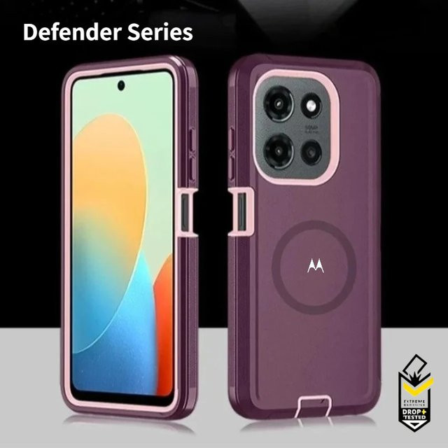 Robuste Schutzhülle mit MagSafe-Magnetfunktion für Motorola Moto G Edge Play Stylus Power 5G in Pink oder Purple - Bild 1