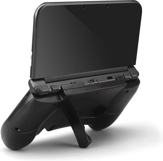 Ergonomischer Handgriff mit Ständer und rutschfestem Schutzüberzug für Nintendo New 3DS XL und New 3DS in Schwarz - Bild 1