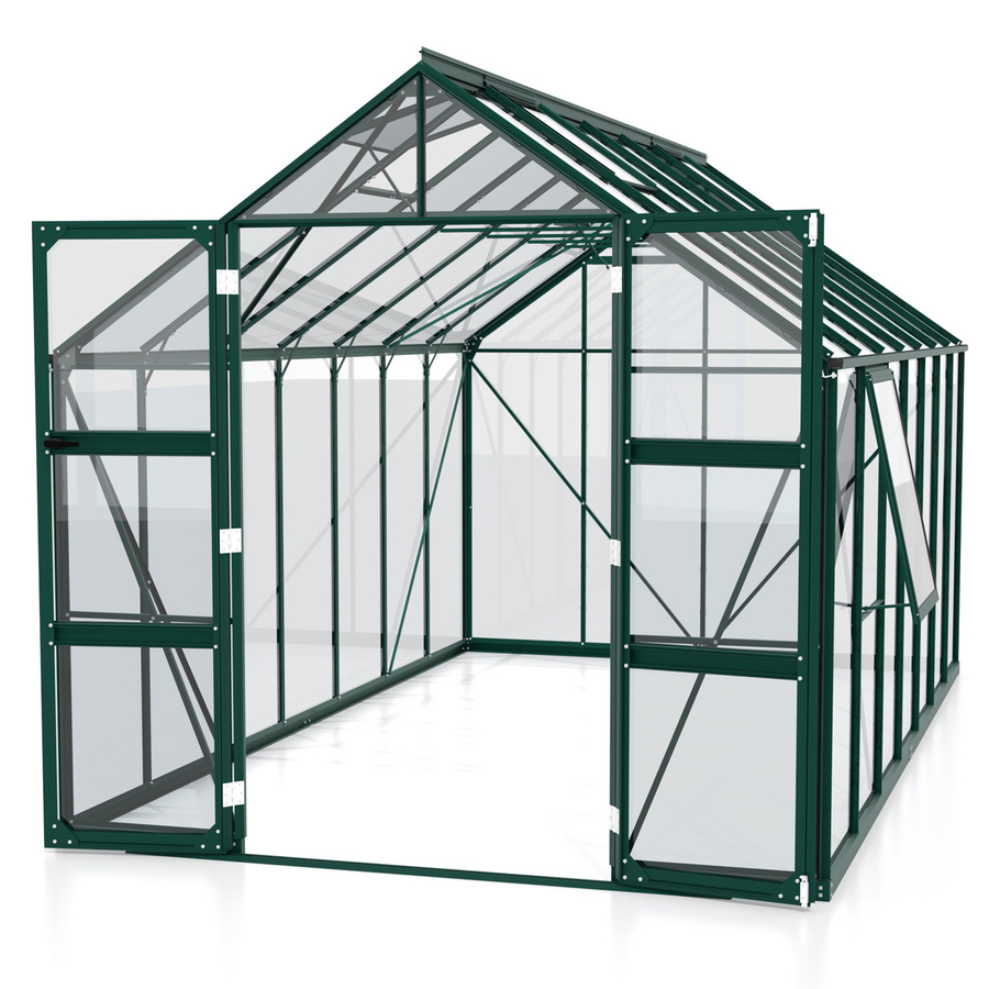 Vitavia Gewächshaus Olymp 11500 in Smaragdgrün mit 11,5 m² Fläche, ESG-Glas und Fundamentrahmen - Bild 2