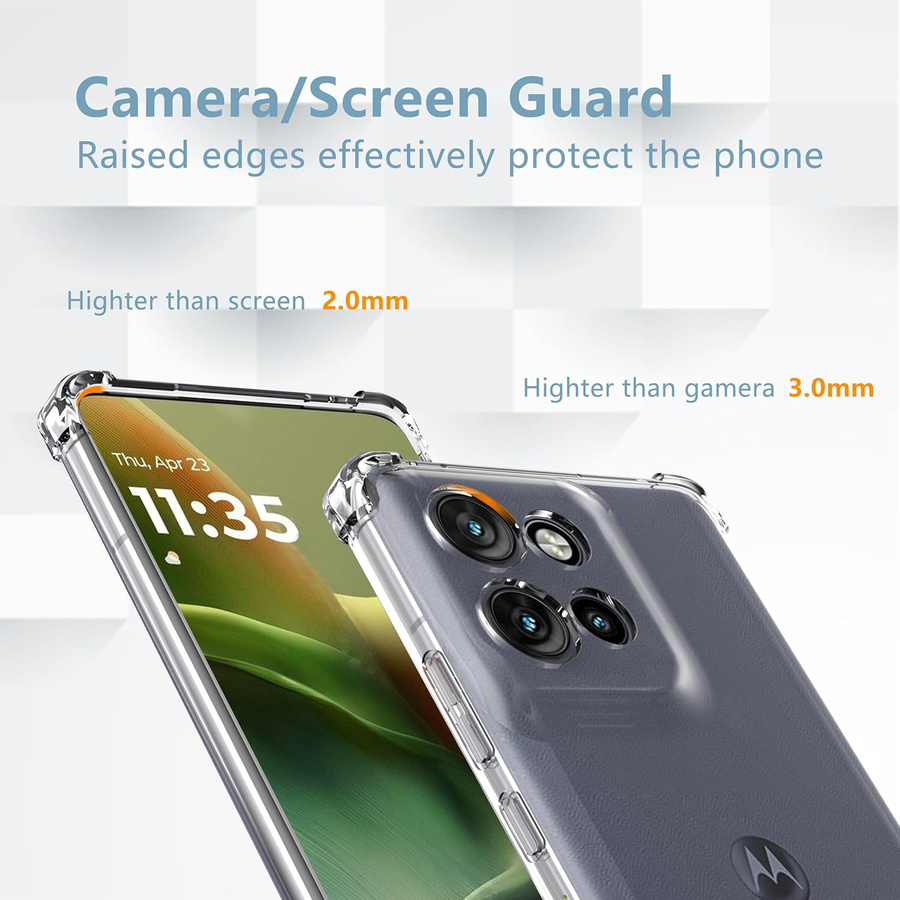 Stoßfeste TPU Schutzhülle für Motorola Edge 70, Edge 60 Fusion und Neo Pro, Transparent - Bild 5