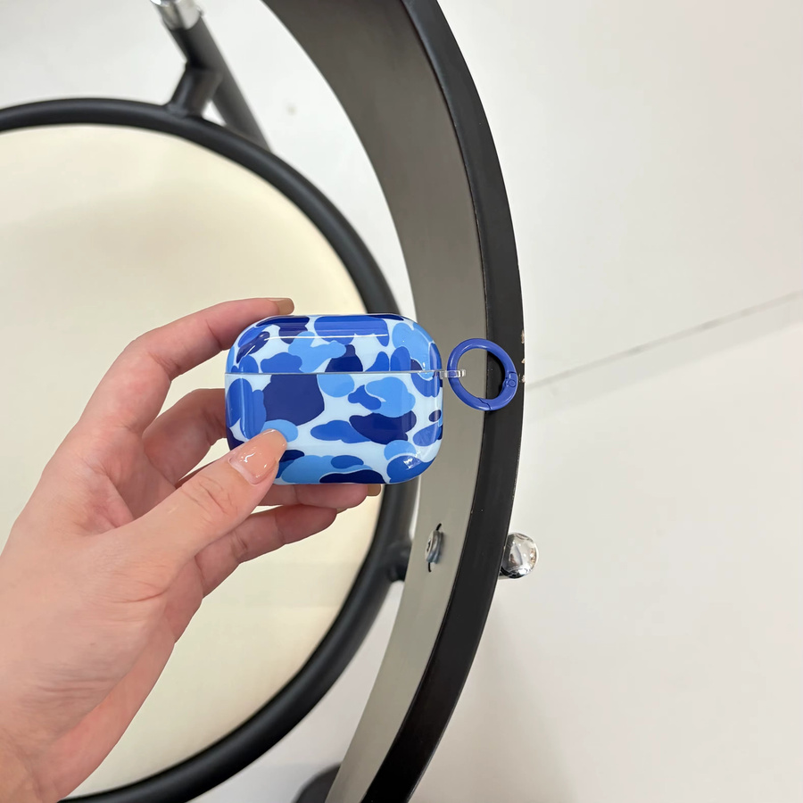 Schutzhülle für Apple AirPods Pro 1 2 3 in hellem Camouflage-Muster, mehrfarbig - Bild 2