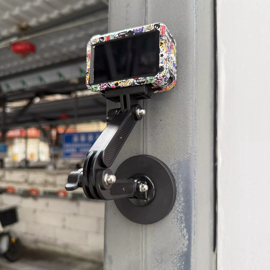 DJI Faltbare Magnet-Halterung für Outdoor-Livestreaming in Schwarz mit 360-Grad-Bewegungsunterstützung und GoPro-Kompatibilität - Bild 2