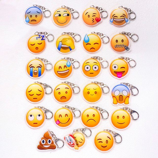 Potdemiel Schlüsselanhänger, 23-teiliges Set, Acryl, Emoticons - Bild 1