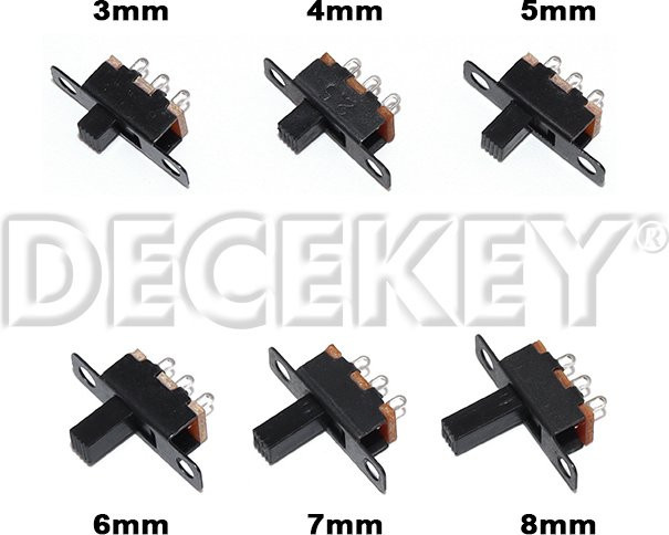 10 Stück DECEKEY Kippschalter SS12F15VG7 SS12F15VG3 Schwarz 3-Pin 1P2T mit hohem Griff - Bild 1