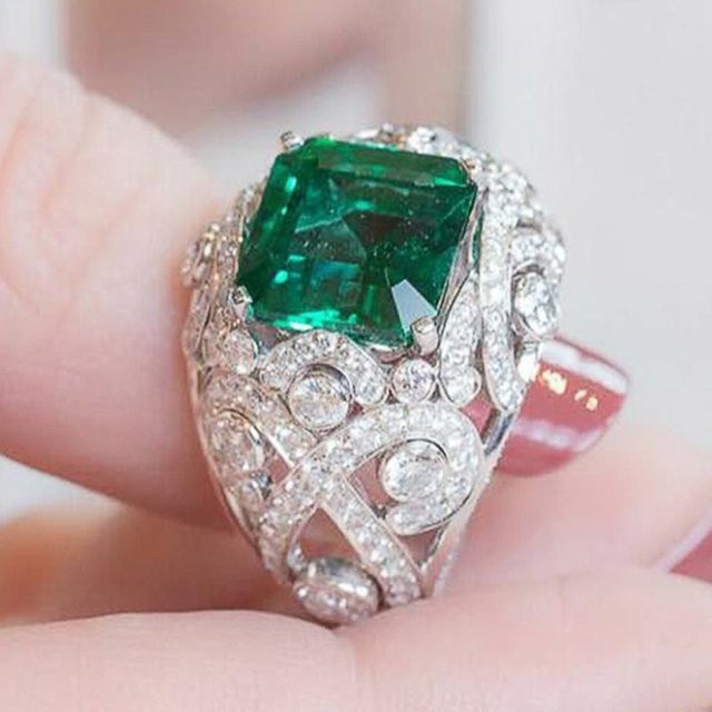 Yiran Jewelry Ring, Kupfer, Zirkonia, grau, Damen - Bild 1