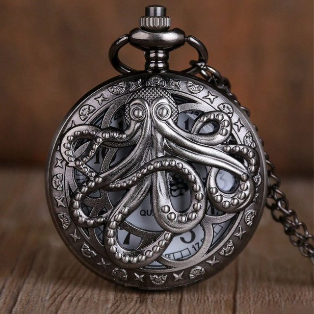 JBAILI Taschenuhr Quarz, Schwarz, Herren - Bild 1