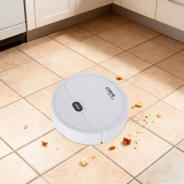 Bymaocar Mini 3-in-1 Roboter-Staubsauger und Wischmopp KT205 in Schwarz oder Weiß mit 800mAh Akku, 30 Minuten Laufzeit und 50dB leiser Reinigung für Tierhaare, Teppiche und Hartholz - Bild 1