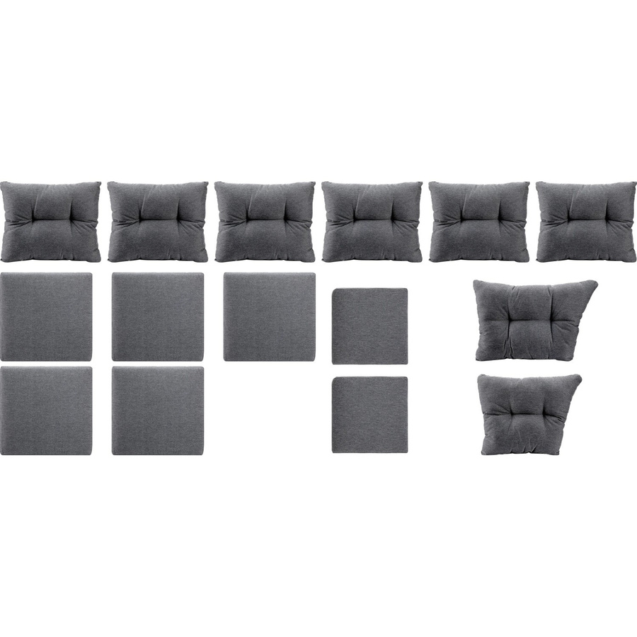 Ersatz-Kissenhüllen-Set für Elfrida Eck-Dining-Set in Grau aus Polyester - Bild 2