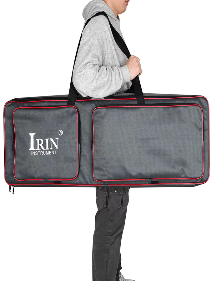 IRIN Tastatur-Rucksack-Tasche für 61 Tasten mit 10 mm Polsterung als Schutzhülle für elektronische Keyboards und Orgeln - Bild 7