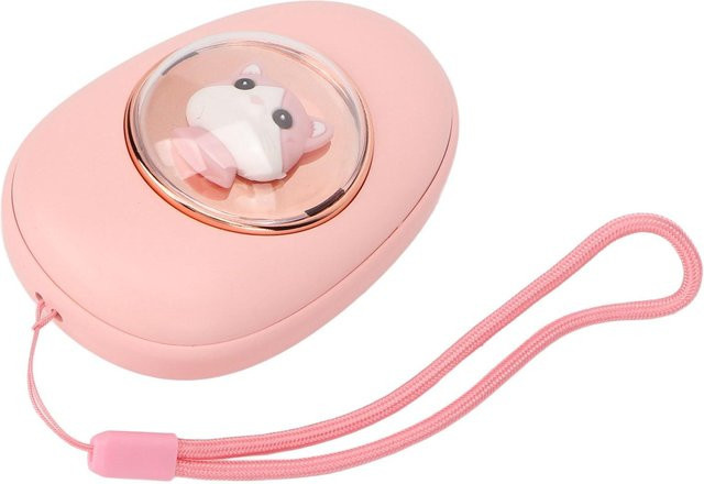 GoolRC 2-in-1 Elektrischer Handwärmer in Kapselform mit Doppelseitiger Heizung und Powerbank, Rosa Katze, Weiß - Bild 1