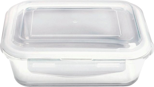 Mömax Frischhaltedose Fresh, transparent, 600 ml, luftdicht, aus Glas und Kunststoff, mikrowellenfest, gefriersicher und auslaufsicher - Bild 1