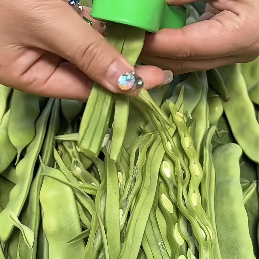 DUTRIEUX Green Bean Slicer aus Kunststoff in Grün, Breite: 3,4 cm, Länge: 10,5 cm - Bild 3