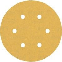 Bosch Expert C470 Exzenterschleifpapier-Set für Holz und Lack, Körnung 180, Durchmesser: 150 mm, 5 Stück, Gelb - Bild 1