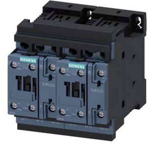 Siemens Wendeschützkombination 3RA2324-8XB30-1BB4, 3 Schließer, 690 V/AC, 11 A, grau - Bild 1
