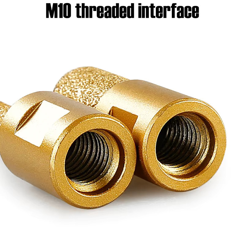 AXE SHAN Diamant-Fräser M10 vakuumgelötet für Keramikfliesen, Marmor und Stein, Gold, Durchmesser: 6 mm, 10 mm oder 15 mm - Bild 3