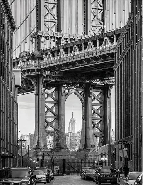 Komar Wandbild Brooklyn Bridge Paper Poster, Breite: 40 cm, Höhe: 50 cm - Bild 1