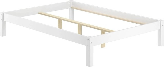 Erst-Holz Doppelbett aus Kiefer in Weiß, Modell 35, B/T/H: 140 x 200 x 90 cm - Bild 1