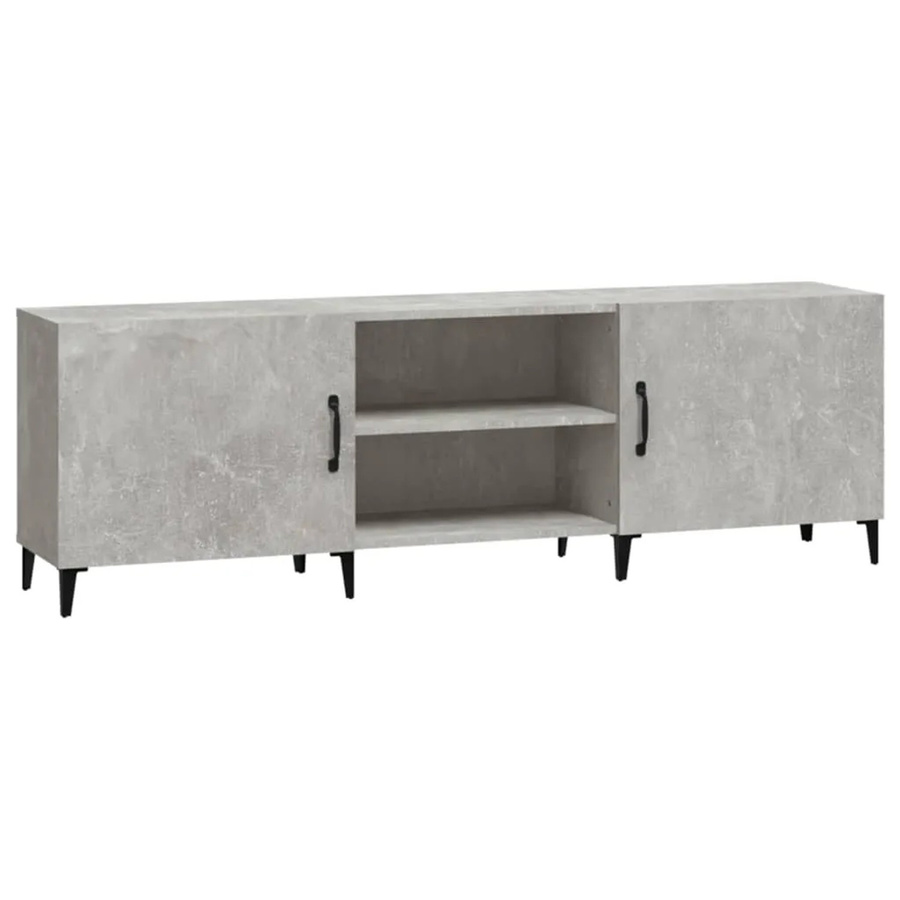 vidaXL TV-Schrank Classic in Betongrau aus Holzwerkstoff und Metall, B/T/H: 150 x 30 x 50 cm - Bild 2