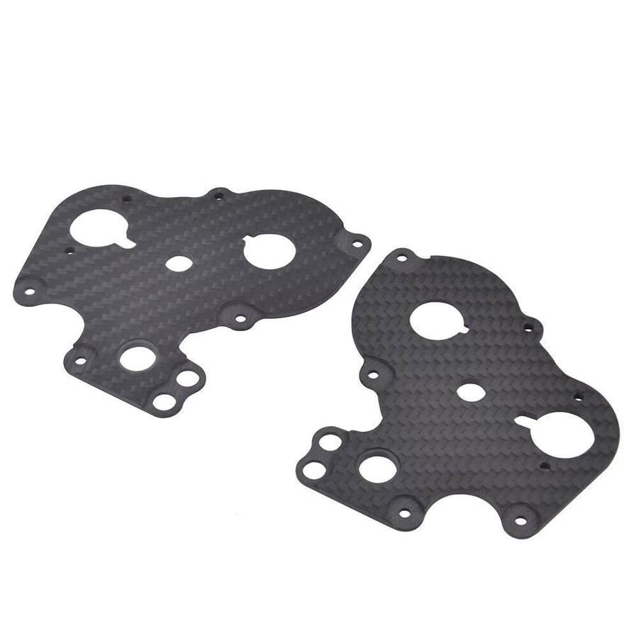 Tamiya Kohlefaser-Getriebe-Seitenplatten, Zubehör, Schwarz - Bild 2