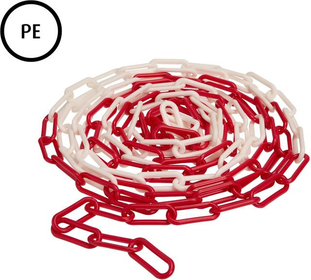 Conacord Absperrkette aus Kunststoff in Rot-Weiß, Durchmesser: 6 mm, Länge: 5 m - Bild 1