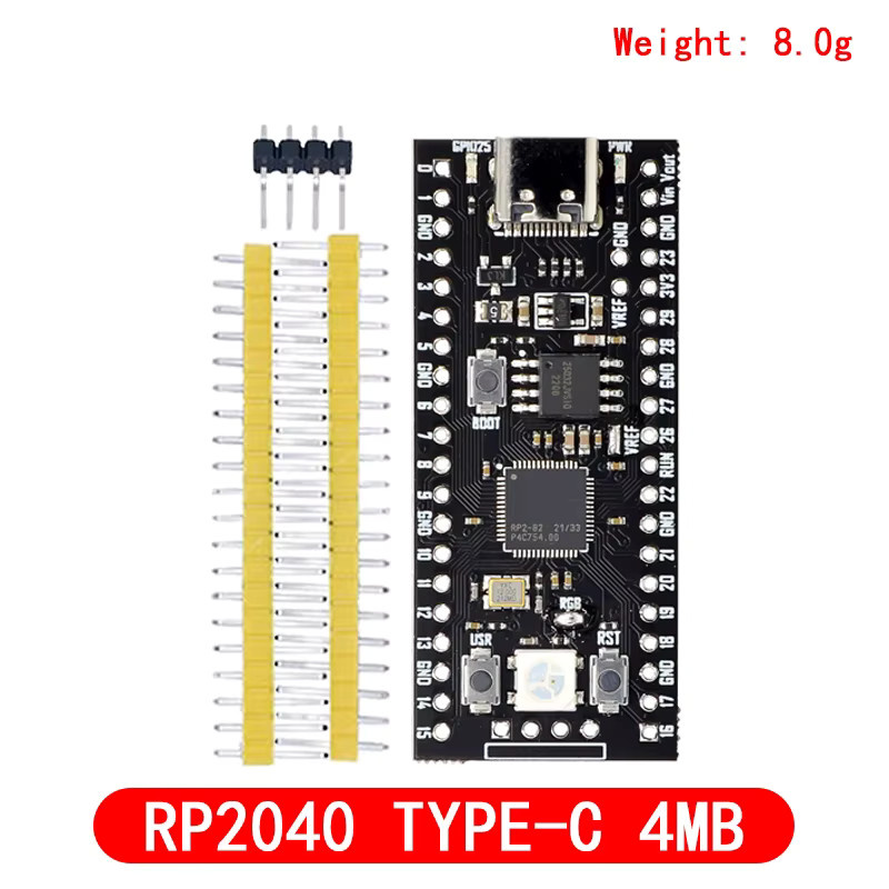 Raspberry Pi Pico Board RP2040 Mikrocomputer mit Dual-Core ARM Cortex-M0+ Prozessor und USB-C Anschluss - Bild 4