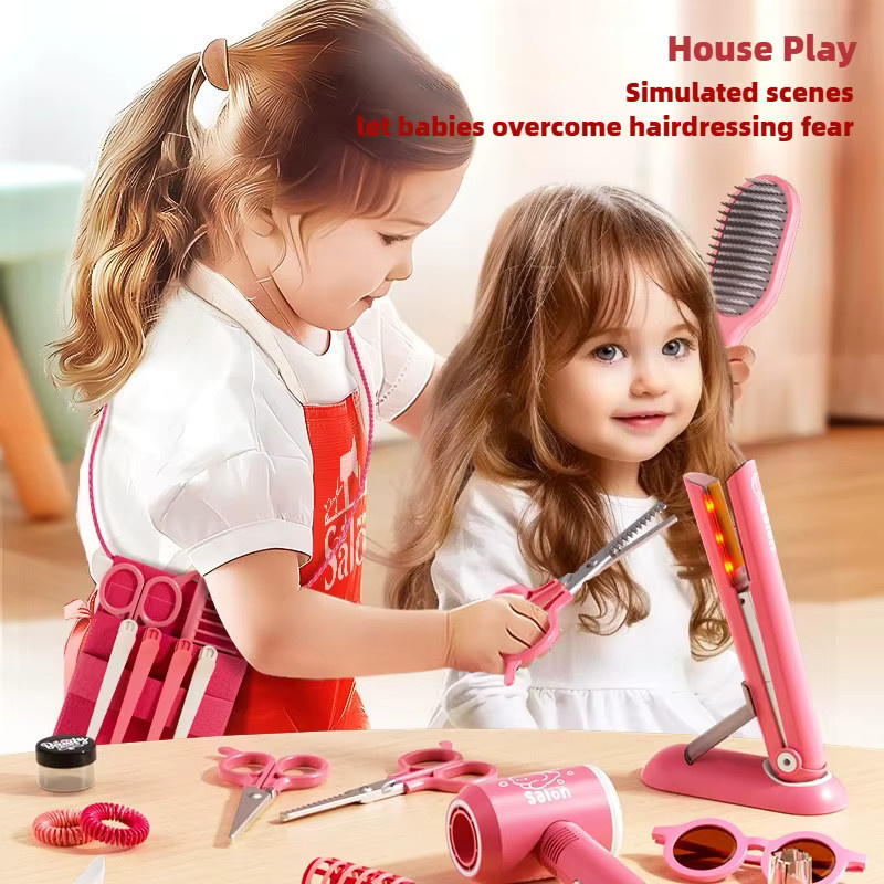 CONUSEA Beauty Hairdresser Spielset für Mädchen in Pink mit Haartrockner und Styling-Werkzeugen - Bild 2