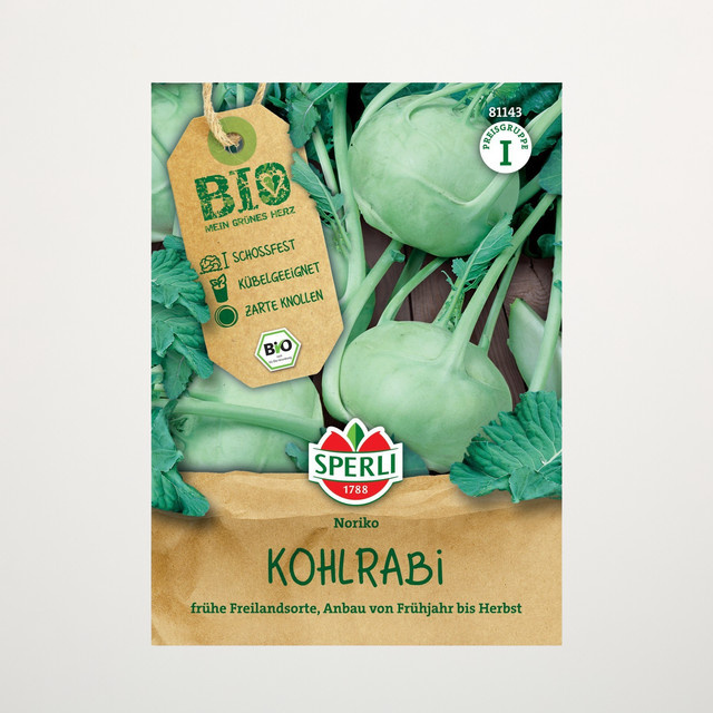 Sperli Kohlrabi Noriko Bio Gemüse Samen Weiß - Bild 1