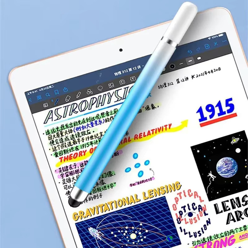 Macaron Dual Tip Stylus mit runder Silikonspitze in Multicolour für Telefon und Tablet zum Zeichnen und Schreiben - Bild 2