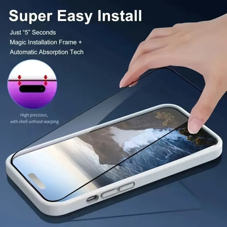 DIXSG 2er-Pack Displayschutz und Kameralinsen-Glas für iPhone 17 16 15 14 13 12 11 Pro Max Plus transparent - Bild 6
