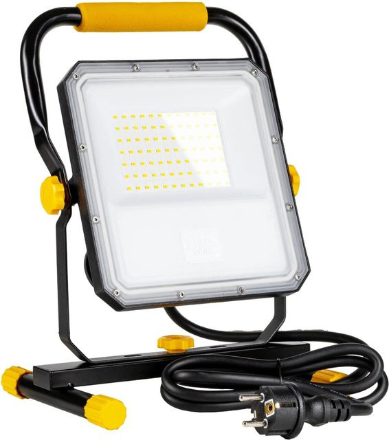 LED's Work LED Arbeitsstrahler 50 W in Schwarz-Gelb mit 4000 K Farbtemperatur, IP54 und IK08 Schutzklasse - Bild 1