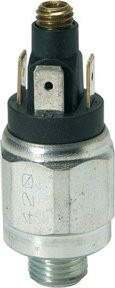 Riegler Druckschalter mit Wechselkontakt aus verzinktem Stahl, 42 V, Anschluss G 1/4, 1-10 bar - Bild 1