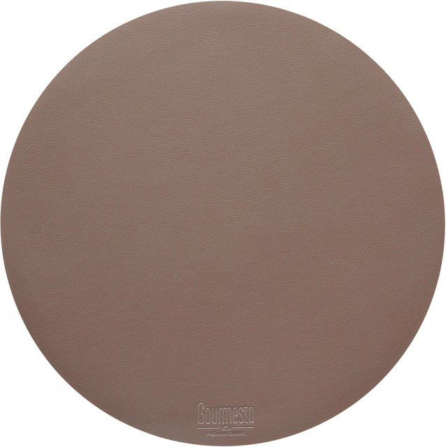 Gourmesto Tischset Livi Braun rund aus Kunststoff, pflegeleicht und fleckabweisend, Durchmesser: 40 cm - Bild 1